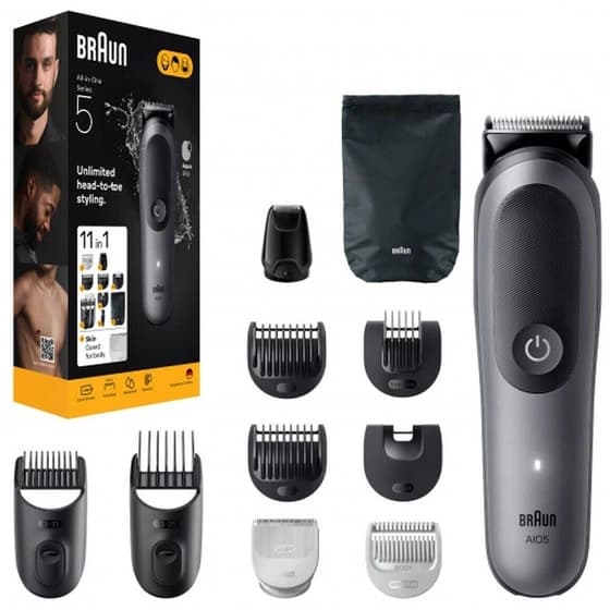 ماشین اصلاح موی صورت شارژی براون BRAUN مدلAIO5560 — تصویر ۲