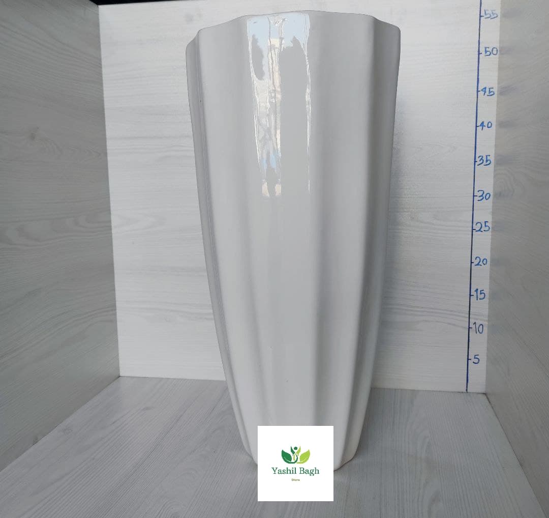 گلدان سفالی استوانه ای خیاری
