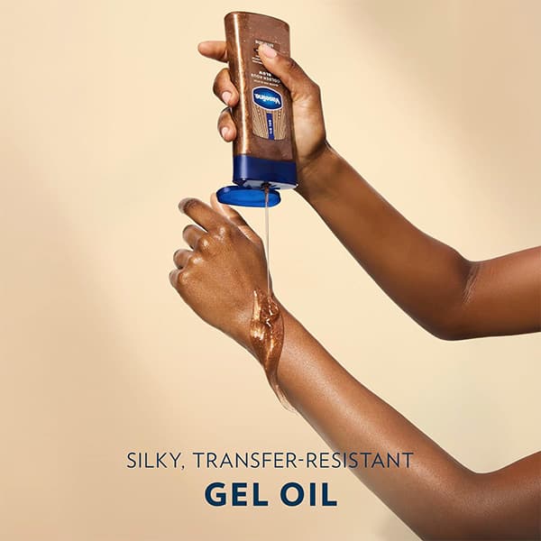 روغن شاین بدن گلدن گلو وازلین Vaseline Golden Hour Glow Vanilla Coca 200Ml — تصویر ۴