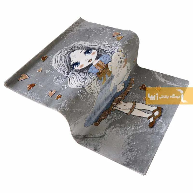 فرش کودک طوسی طرح فرناز 440 شانه — تصویر ۴
