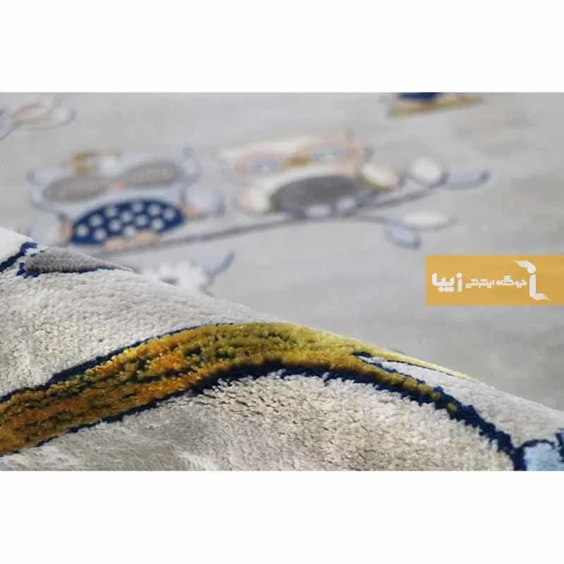 فرش کودک طوسی طرح خانواده جغدها 440 شانه — تصویر ۵