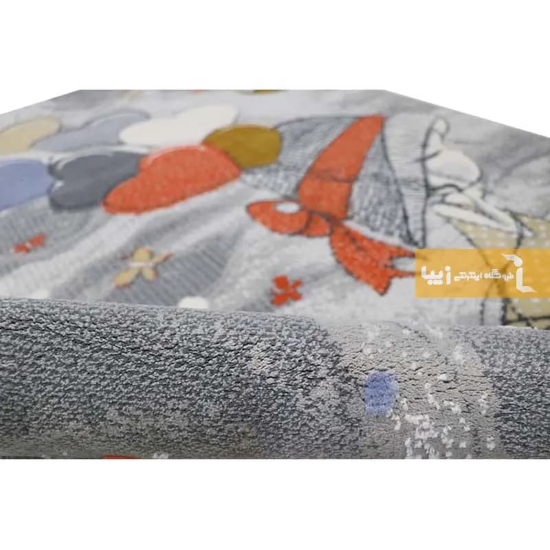 فرش کودک طوسی طرح پرواز 440 شانه — تصویر ۷