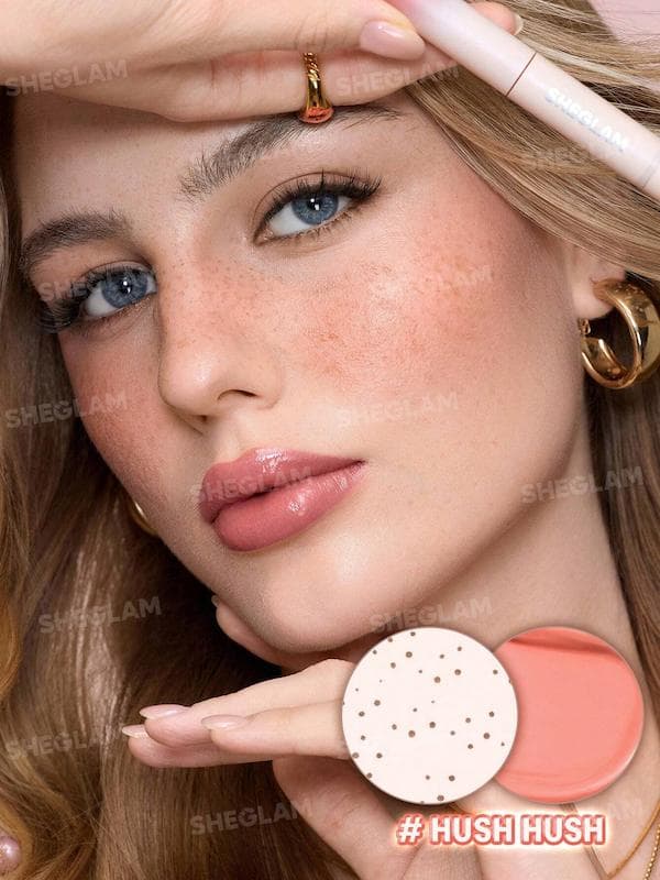 رژگونه مایع و قلم کک‌ومک شیگلم رنگ hush hush — تصویر ۴