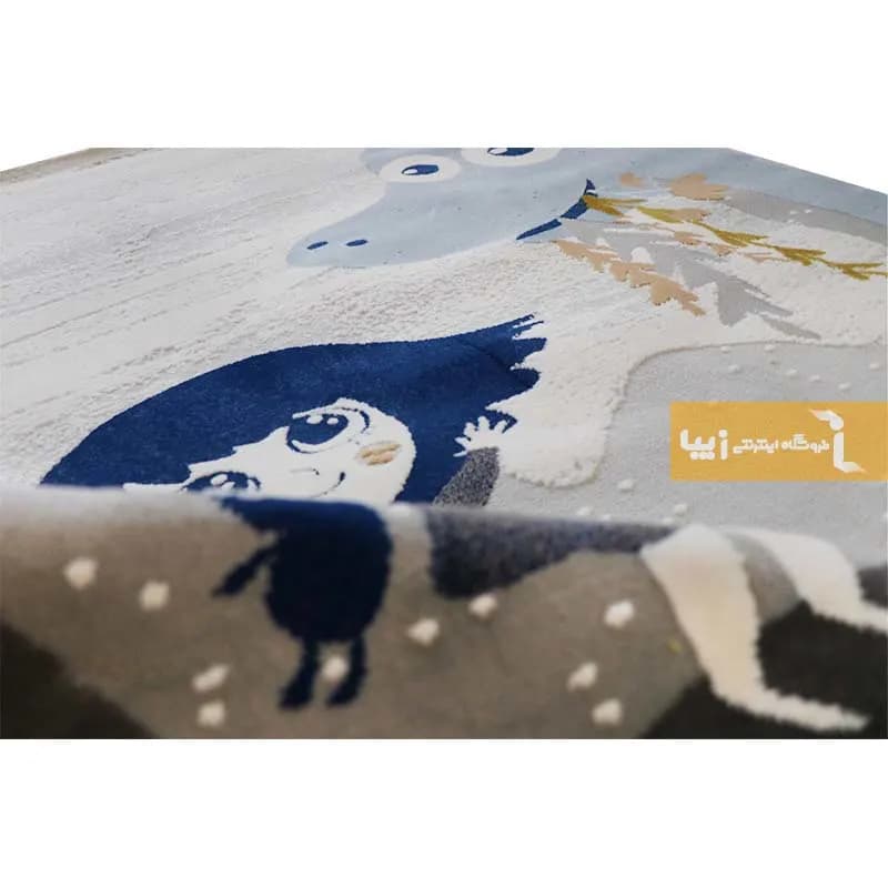 فرش کودک طوسی طرح دایناسور 440 شانه — تصویر ۶