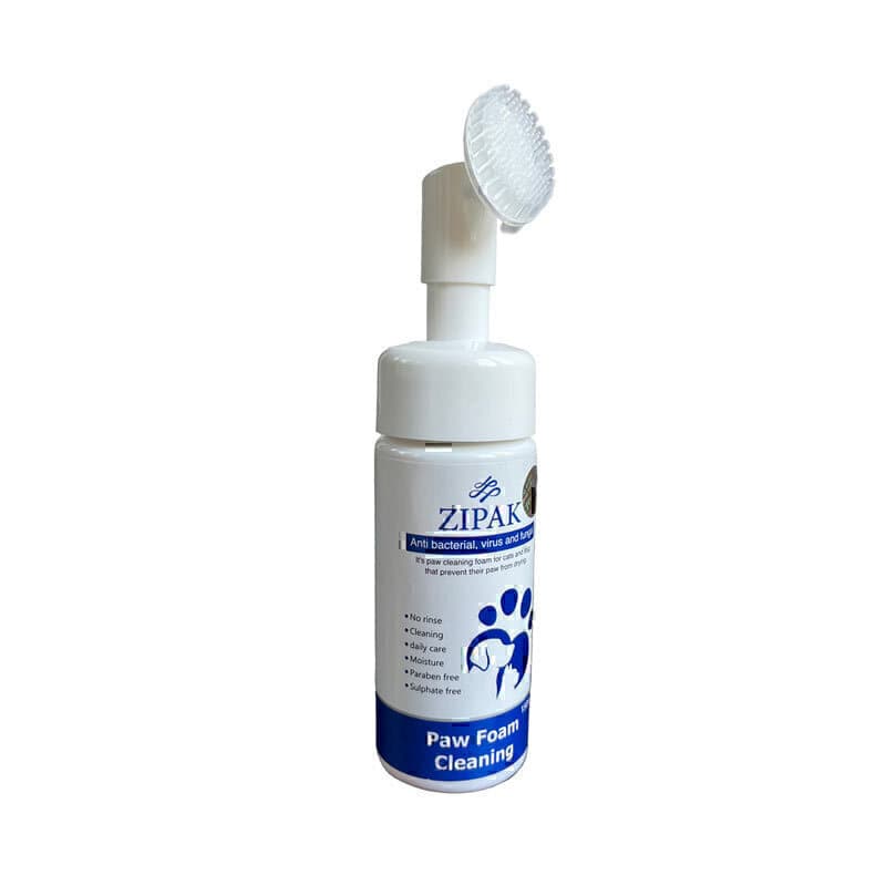 فوم شستشو و ضدعفونی کننده پنجه زیپاک Zipak Paw Foam Cleaning وزن 150 میلی لیتر