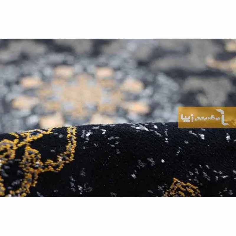 فرش سرمه ای طرح باغ بهشت 700 شانه — تصویر ۴