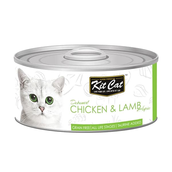 کنسرو غذای گربه کیت کت با طعم مرغ و بره KitCat Chicken & Lamb وزن 80 گرم — تصویر ۵