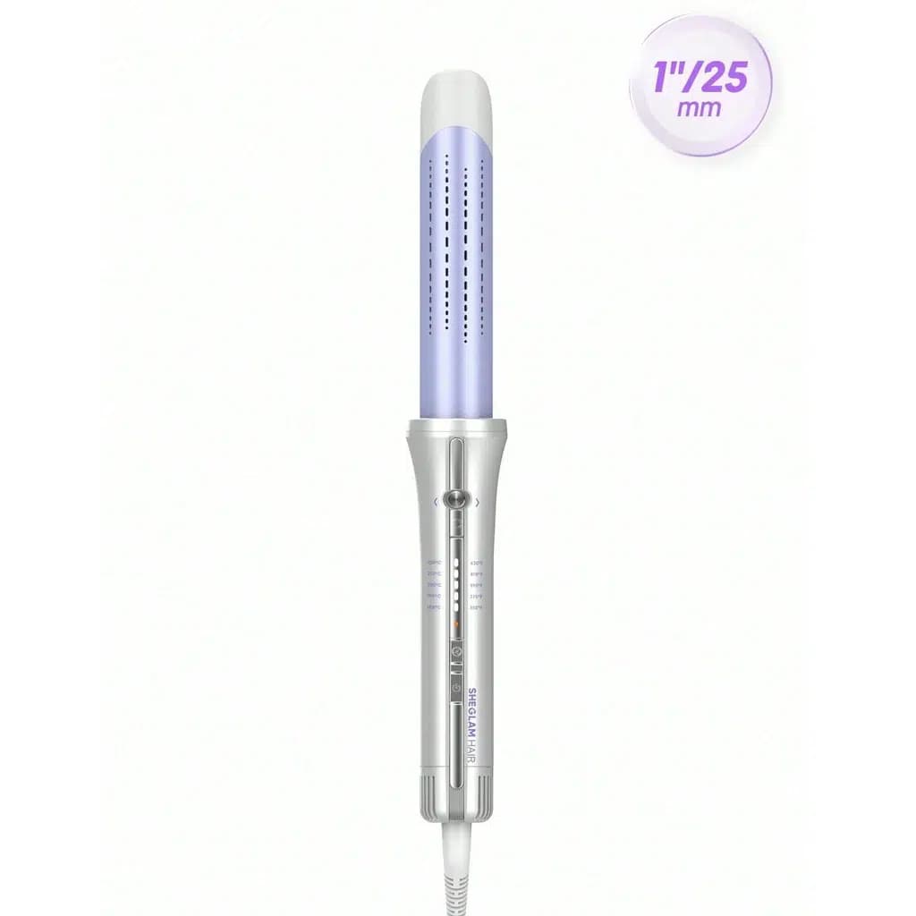 کرلی استایلر ایر فلو بنفش شیگلم مدل پرو چرخشی | SHEGLAM Airflow Curly Styler Pro سایز 25
