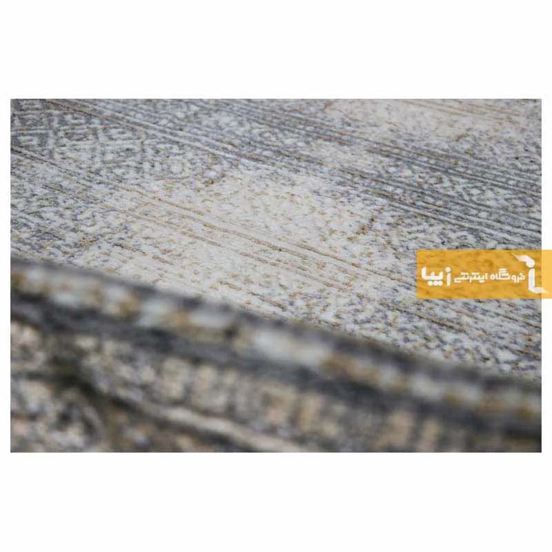 فرش بیضی طوسی طرح مراکش — تصویر ۷