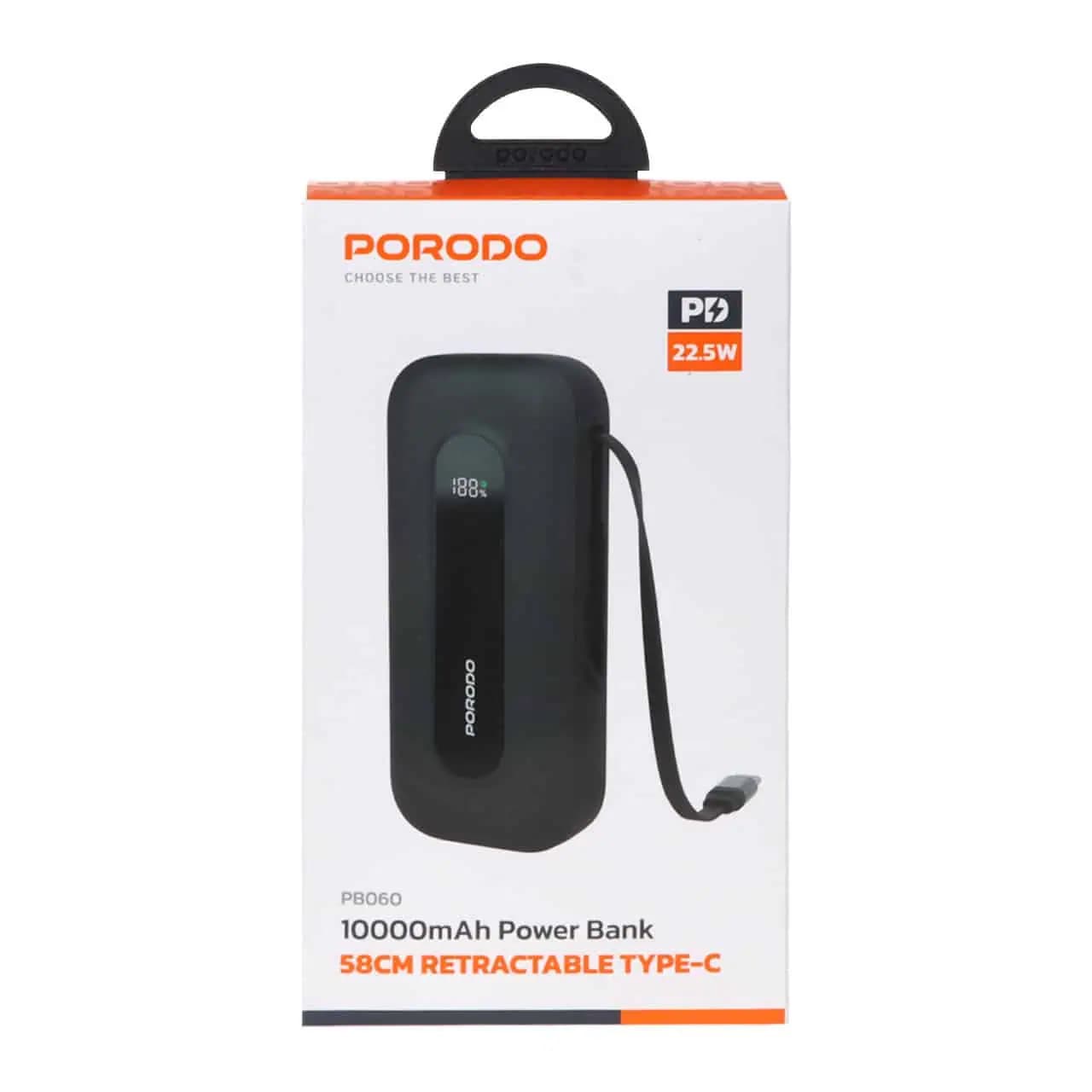 پاوربانک (PD و فست شارژ) پرودو 10000میلی آمپر مدل PD-PBFCH060-BK – مشکی — تصویر ۷
