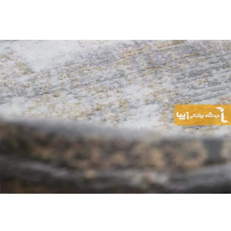 فرش گرد طوسی طرح پتینه — تصویر ۶