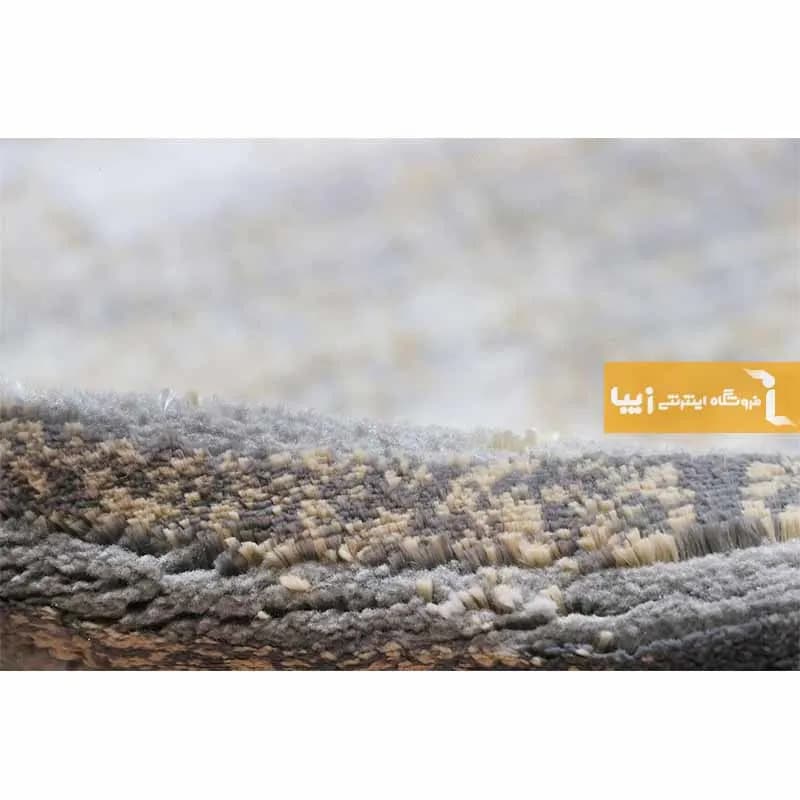 فرش گرد طوسی طرح پتینه — تصویر ۵