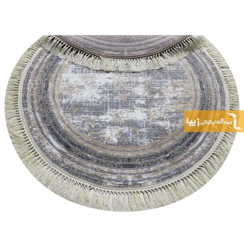 فرش گرد طوسی طرح پتینه — تصویر ۸