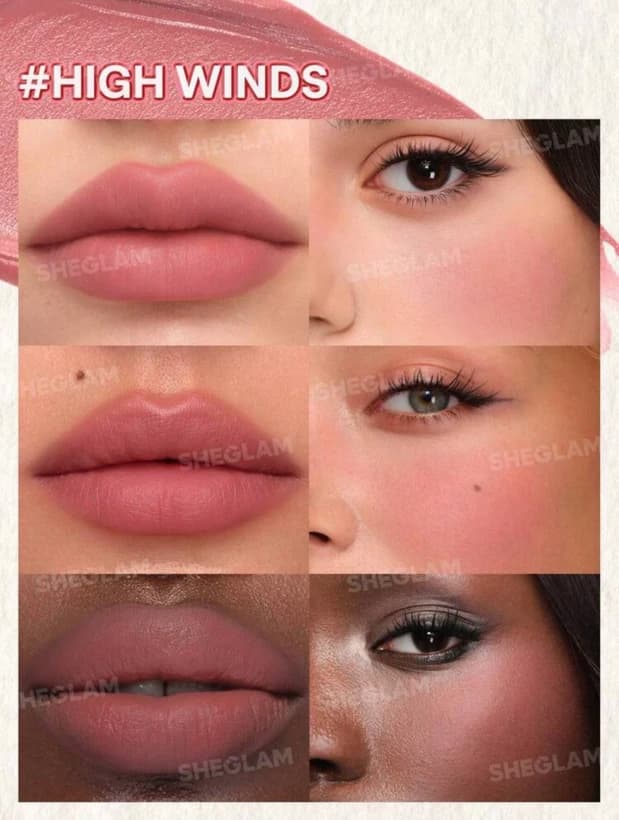 رژلب و رژگونه مایع شیگلم مدل Air Plush Lip & cheek Cream رنگ high winds — تصویر ۲