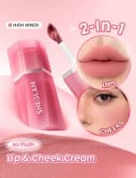 رژلب و رژگونه مایع شیگلم مدل Air Plush Lip & cheek Cream رنگ high winds — تصویر ۴