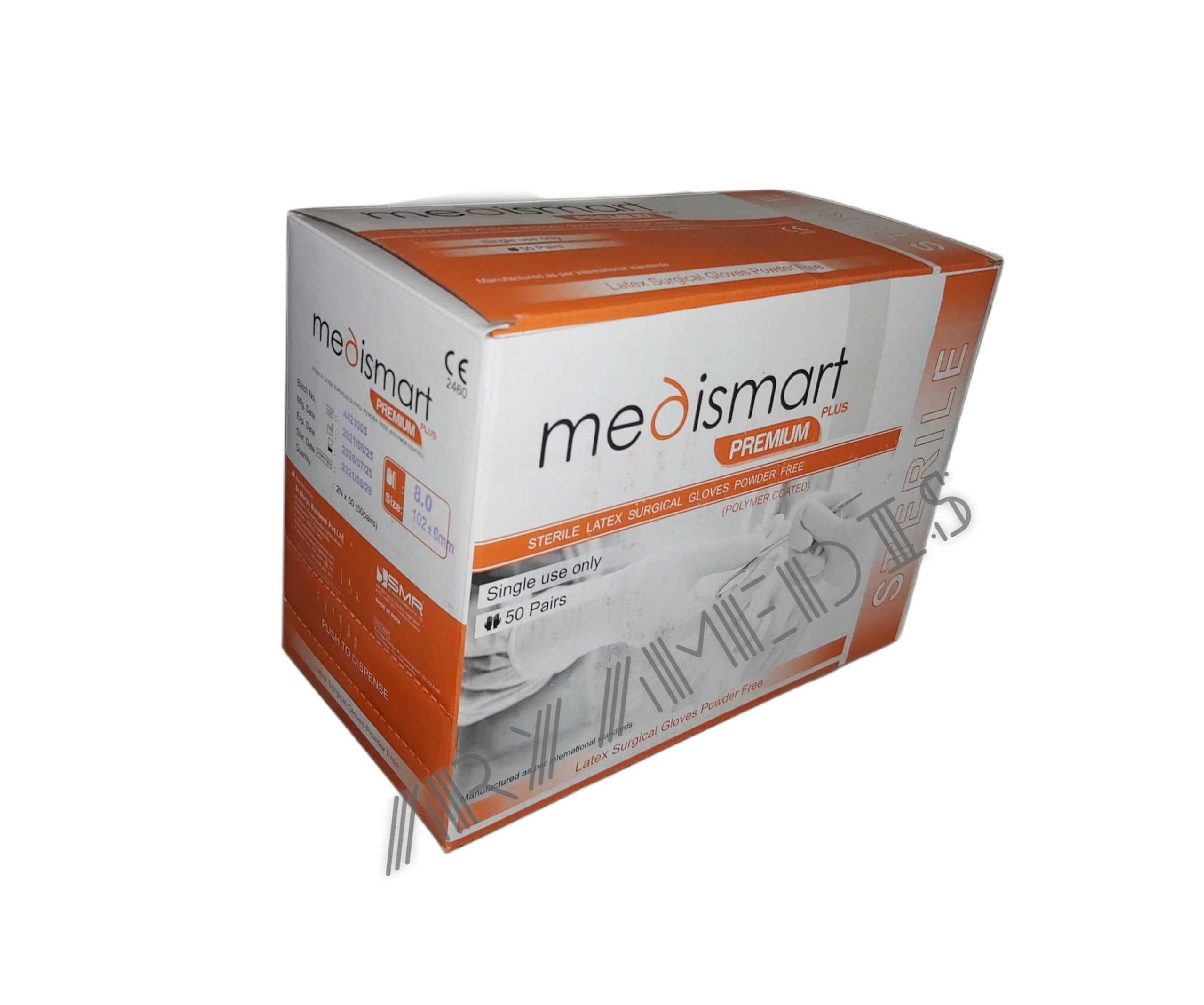 دستکش جراحی بدون پودر مدی اسمارت MediSmart (بسته 50 عددی) — تصویر ۳