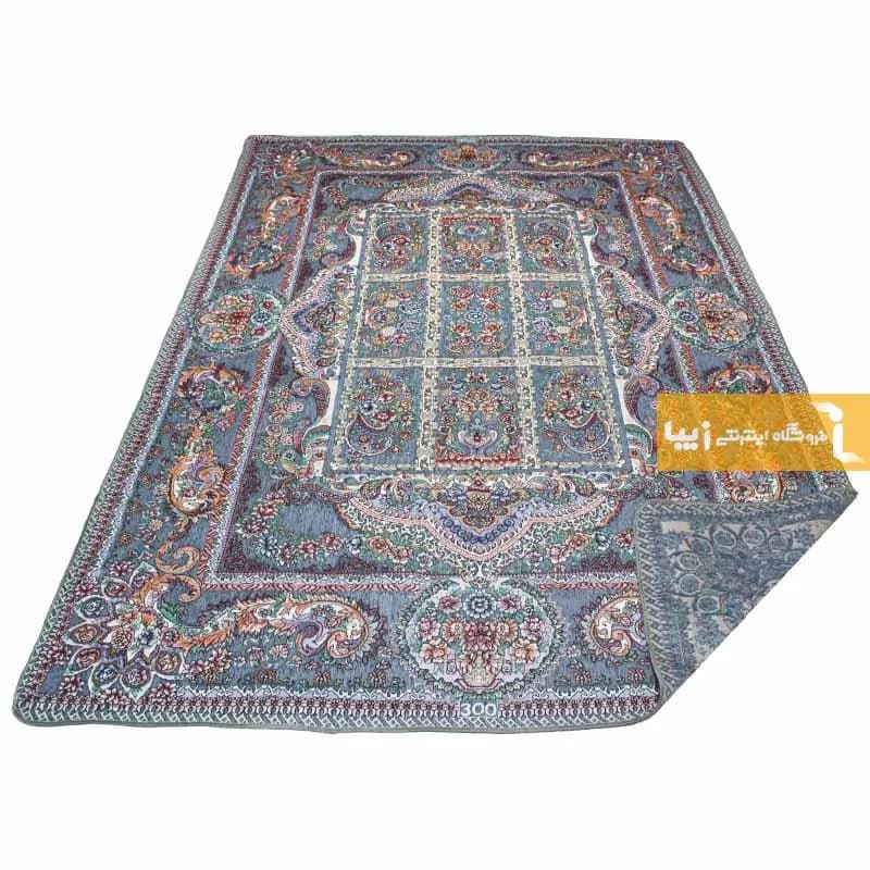روفرشی طوسی مخمل طرح خشتی — تصویر ۸