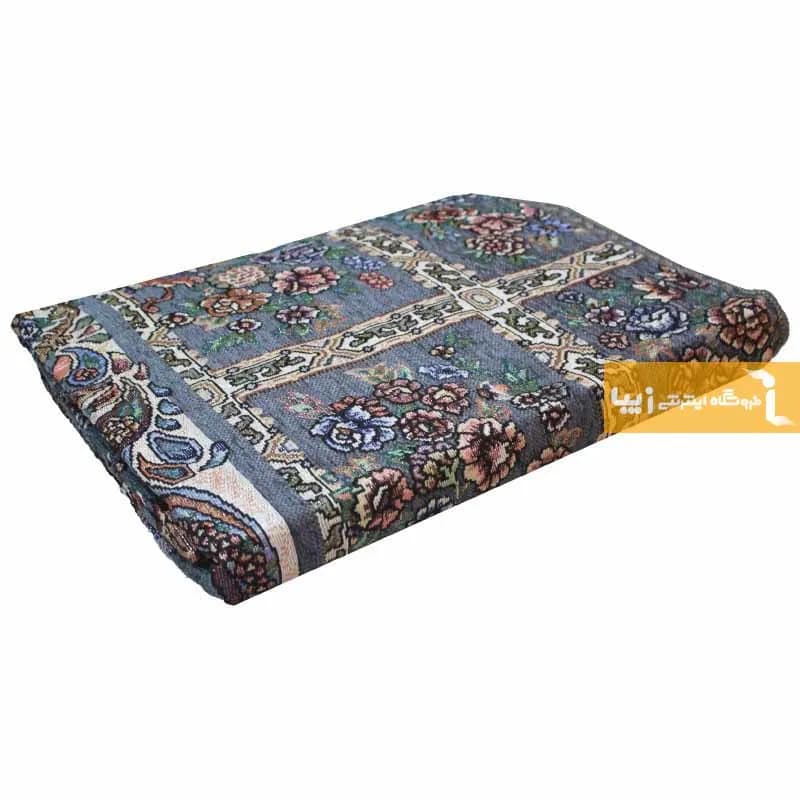 روفرشی طوسی مخمل طرح خشتی — تصویر ۳