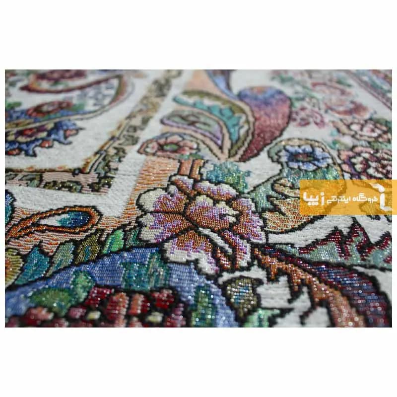 روفرشی کرم مخمل طرح خشتی — تصویر ۷
