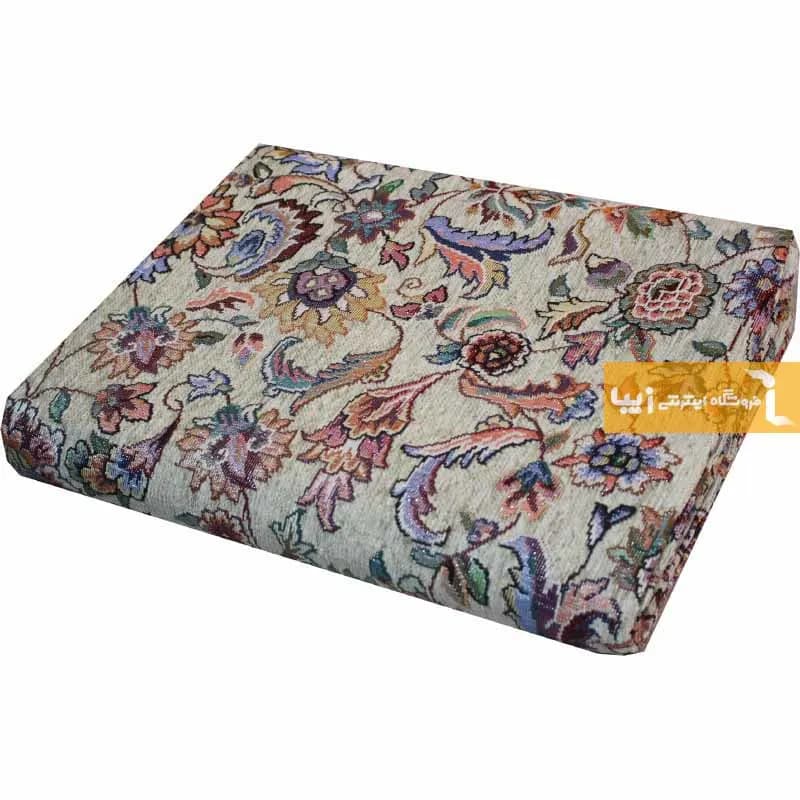 روفرشی کرم مخمل طرح افشان — تصویر ۳