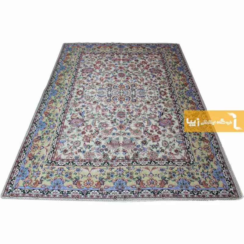 روفرشی کرم مخمل طرح افشان — تصویر ۴