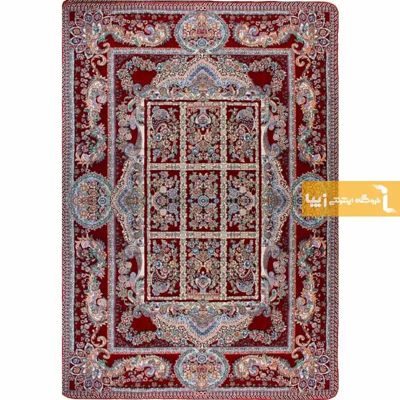 روفرشی مخمل زرکدار طرح خشتی
