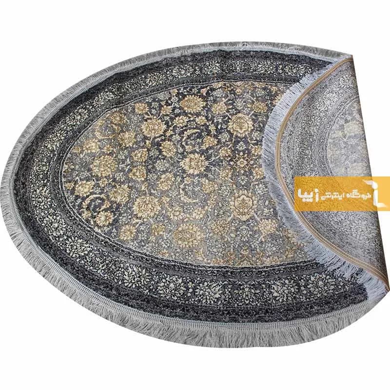 فرش بیضی فیلی طرح افشان — تصویر ۴
