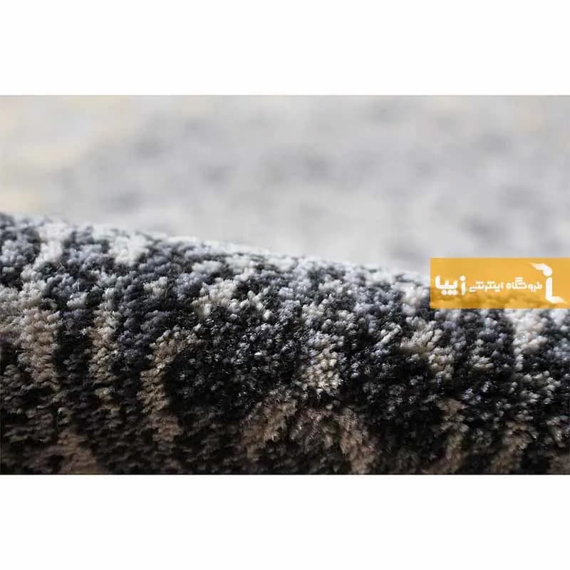 فرش گرد طرح شاهکار زمینه نقره ای — تصویر ۷
