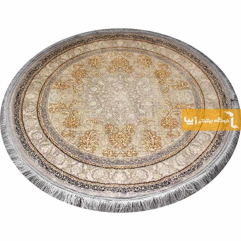 فرش گرد کرم طرح شاهکار — تصویر ۳