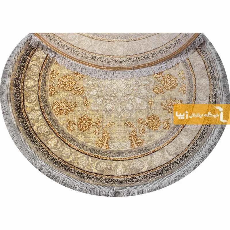 فرش گرد کرم طرح شاهکار — تصویر ۸