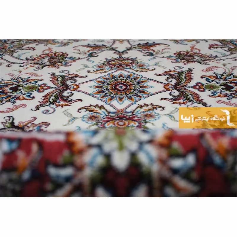 فرش گرد کرم طرح صبا — تصویر ۵