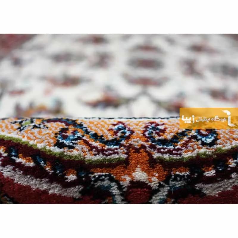 فرش بیضی کرم طرح صبا — تصویر ۸