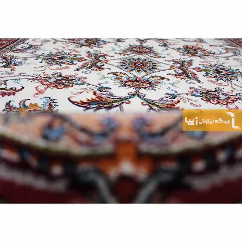 فرش بیضی کرم طرح صبا — تصویر ۵