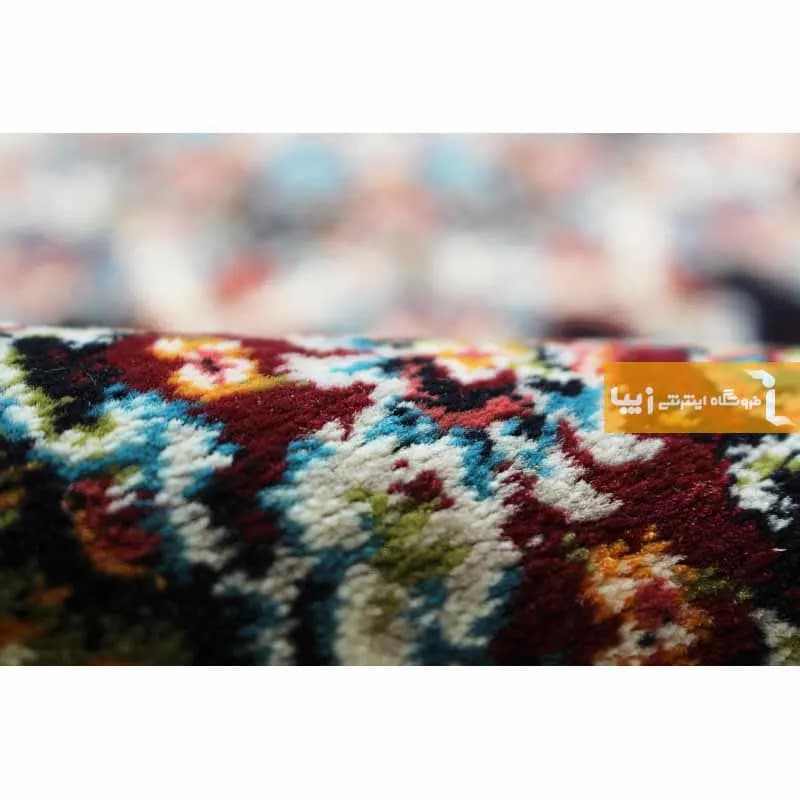 فرش بیضی سرمه ای طرح نیلا — تصویر ۷
