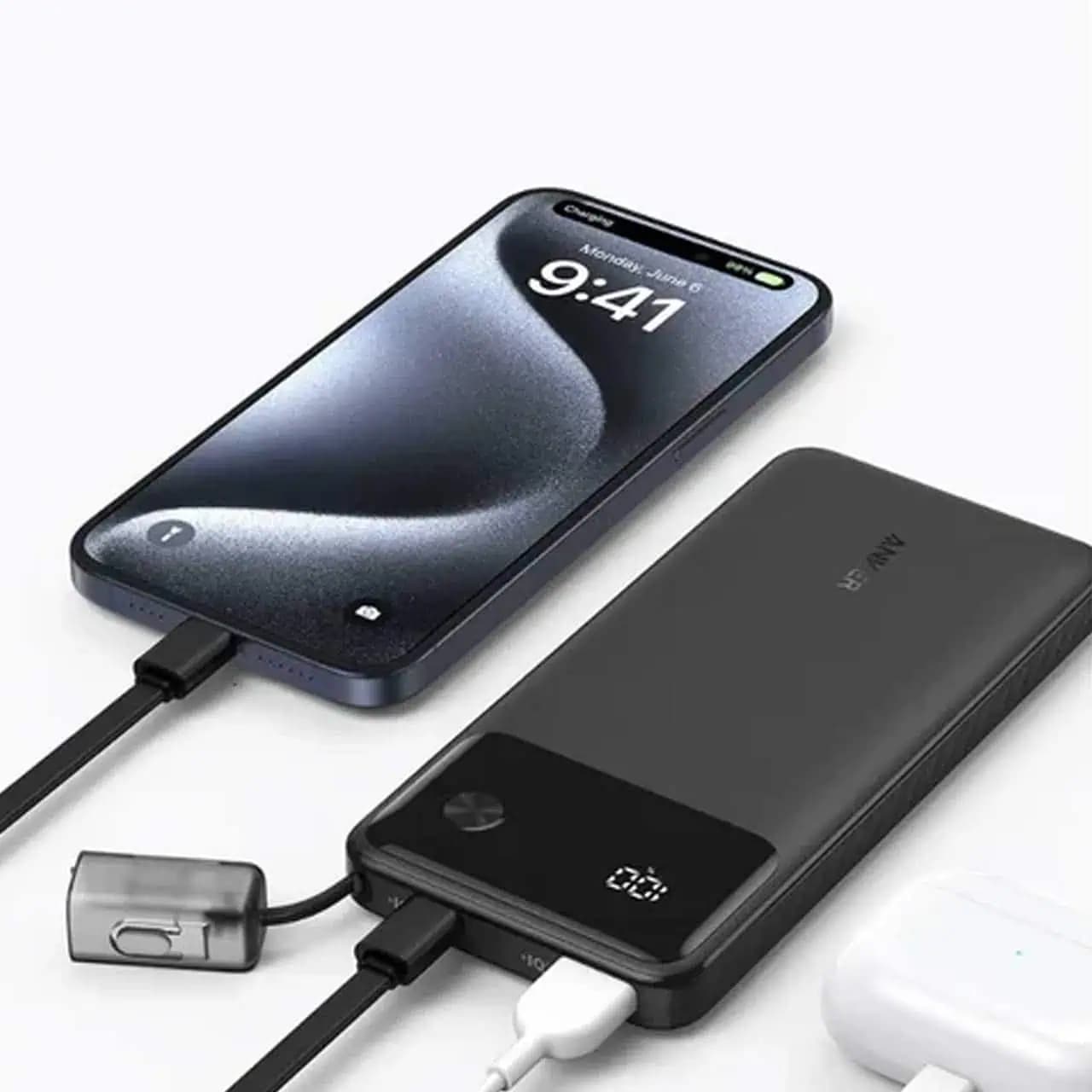 پاوربانک (فست شارژ) انکر 10000میلی آمپر مدل A1388H11 – مشکی — تصویر ۹