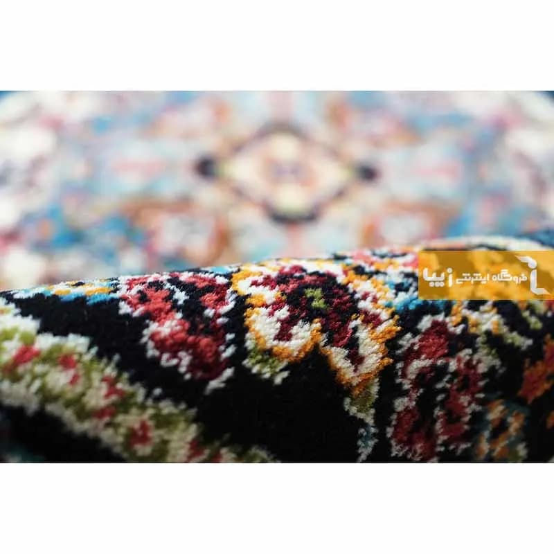 فرش گرد سرمه ای طرح هالیدی — تصویر ۷