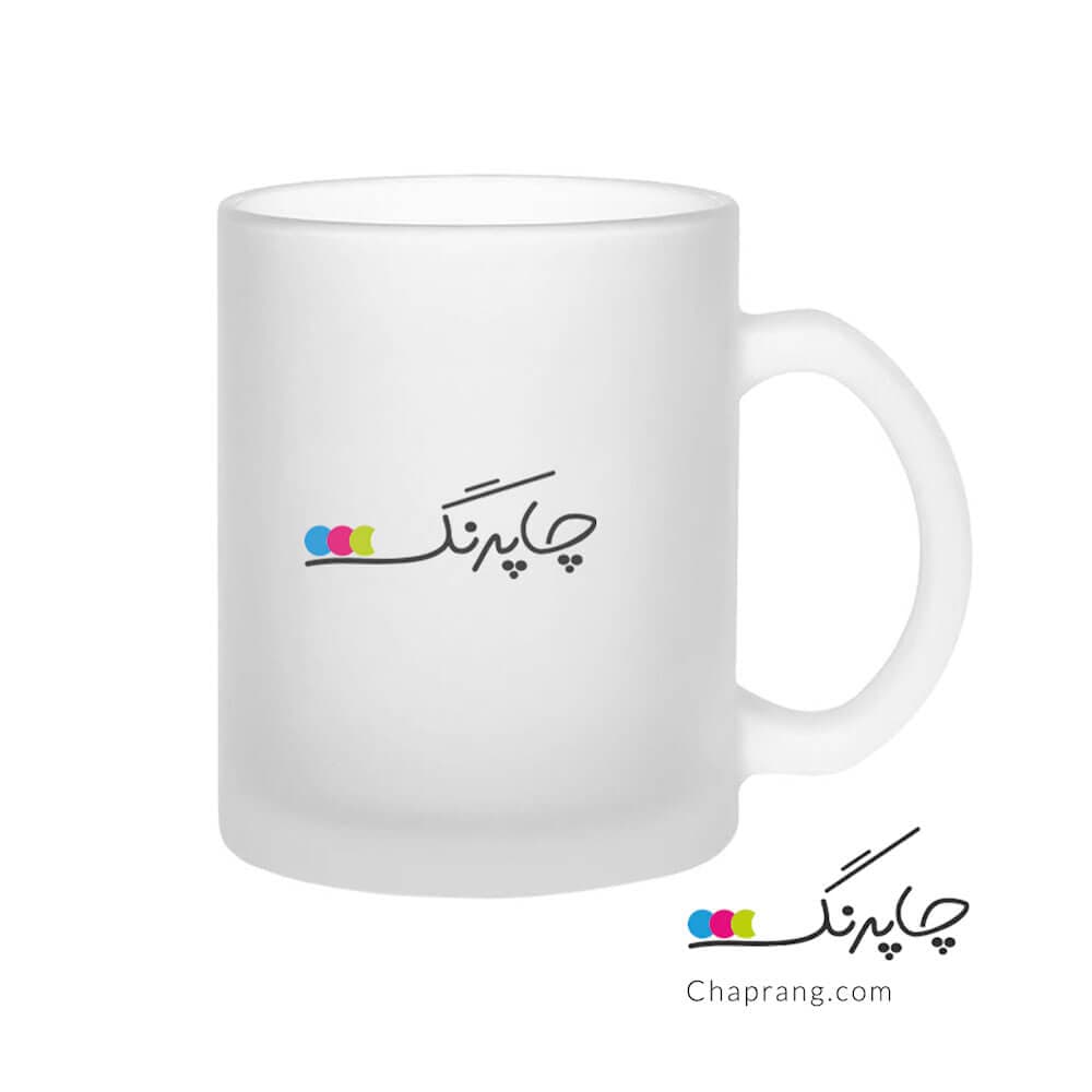چاپ لیوان شیشه ای مات با طرح دلخواه — تصویر ۲