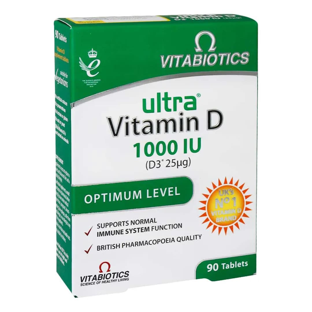 قرص اولترا ویتامین D3 1000 واحد ویتابیوتیکس – 90 عددی