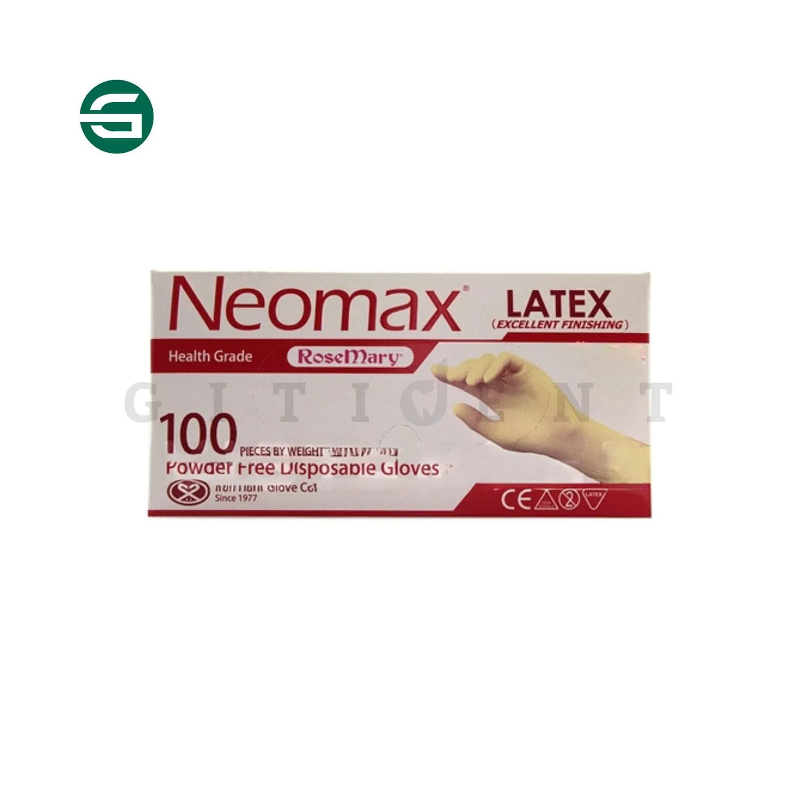 دستکش لاتکس بدون پودر دندانپزشکی حریر مدل Neomax