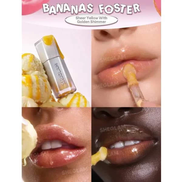 لیپ گلاس ضد آب شیگلم، رنگ BANANAS FOSTER — تصویر ۲