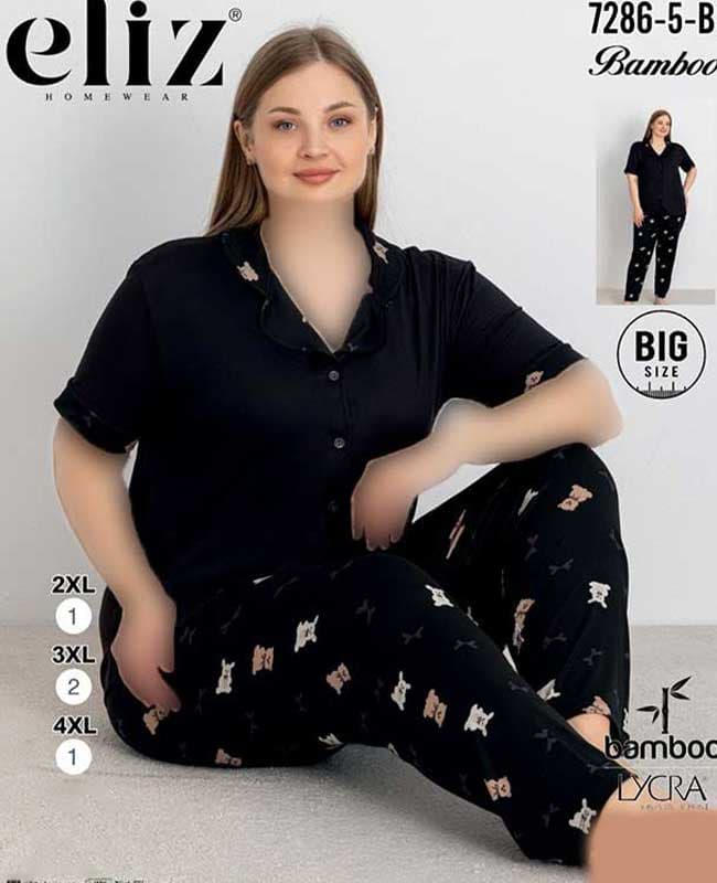 تیشرت و شلوار بیگ سایز زنانه Eliz کد B-5-7286