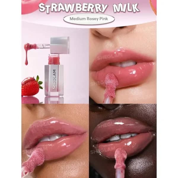 لیپ گلاس ضد آب شیگلم،رنگ Strawberry Milk — تصویر ۲