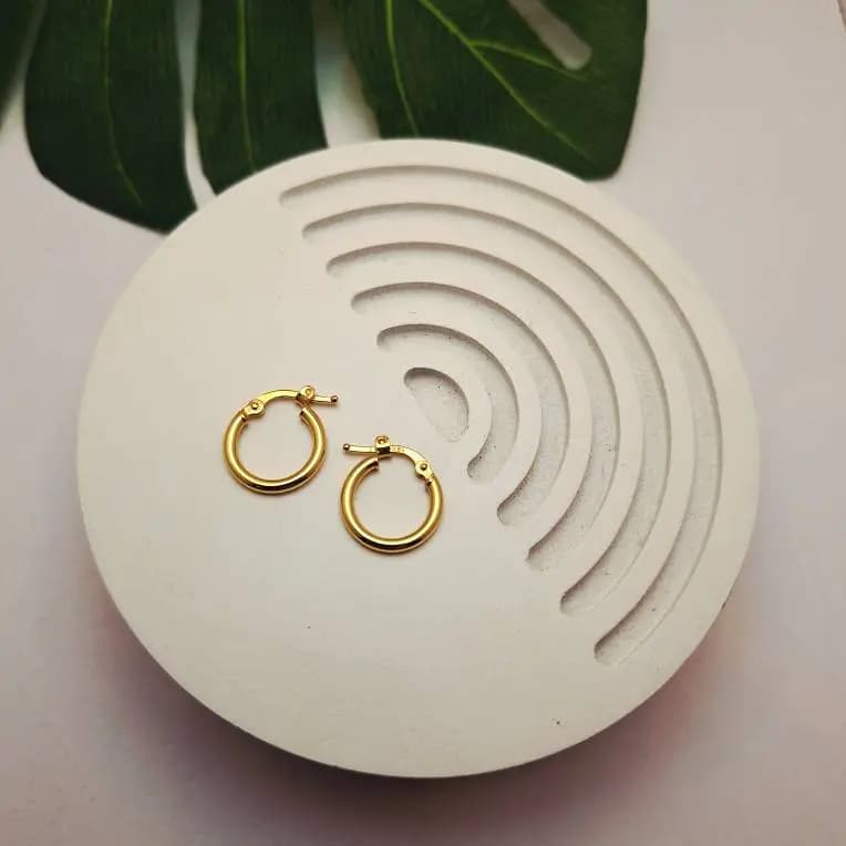 گوشواره طلا حلقه ای | طلا ۱۸ عیار — تصویر ۳