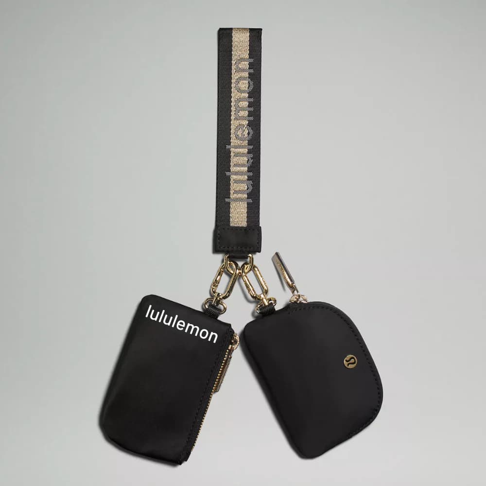 کیف مچی دوقلو لولولمون (Lululemon Dual Pouch) مشکی طلایی