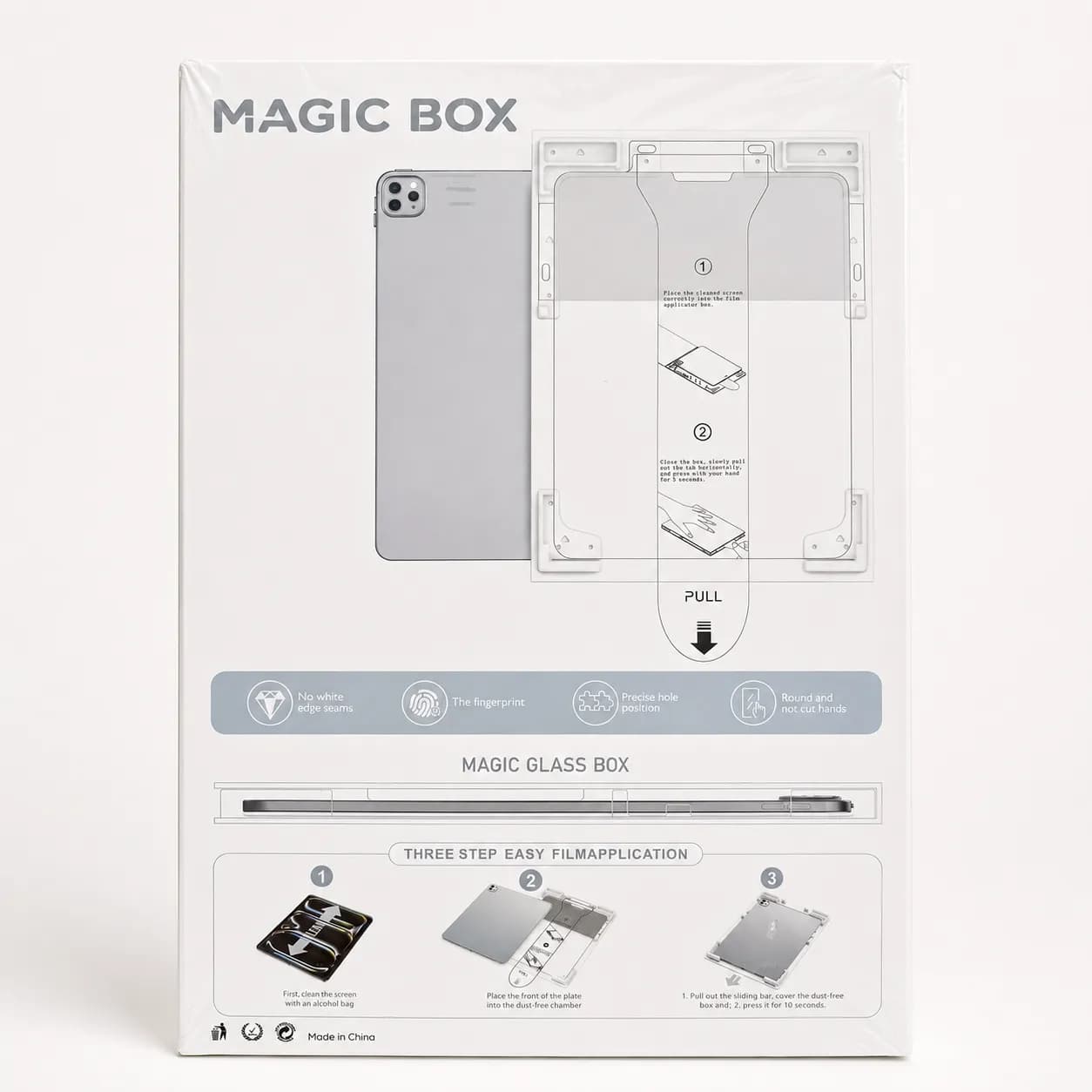گلس آیپد ایر 8 | 13 اینچ | 2026 | M4 | نصب آسان با قالب | مدل Magic Box برند Magic Box — تصویر ۶
