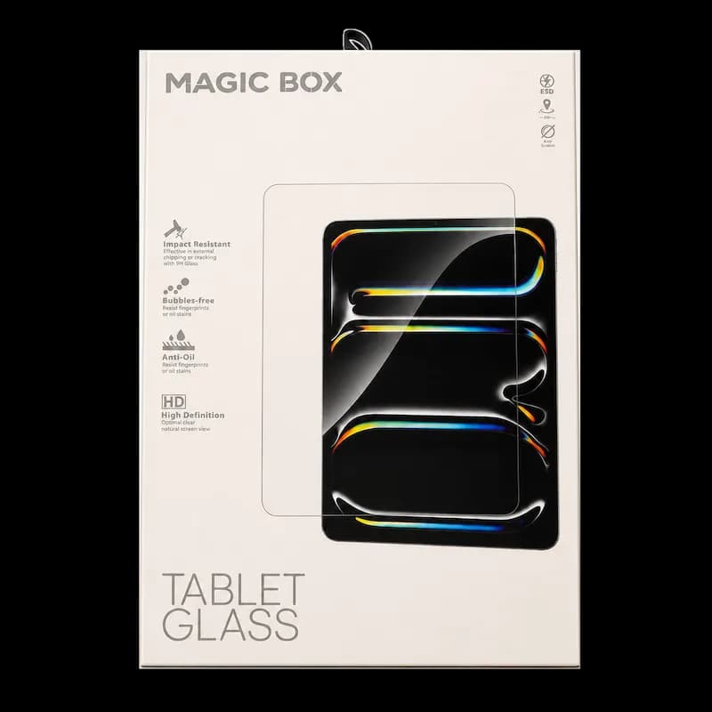 گلس آیپد ایر 8 | 13 اینچ | 2026 | M4 | نصب آسان با قالب | مدل Magic Box برند Magic Box