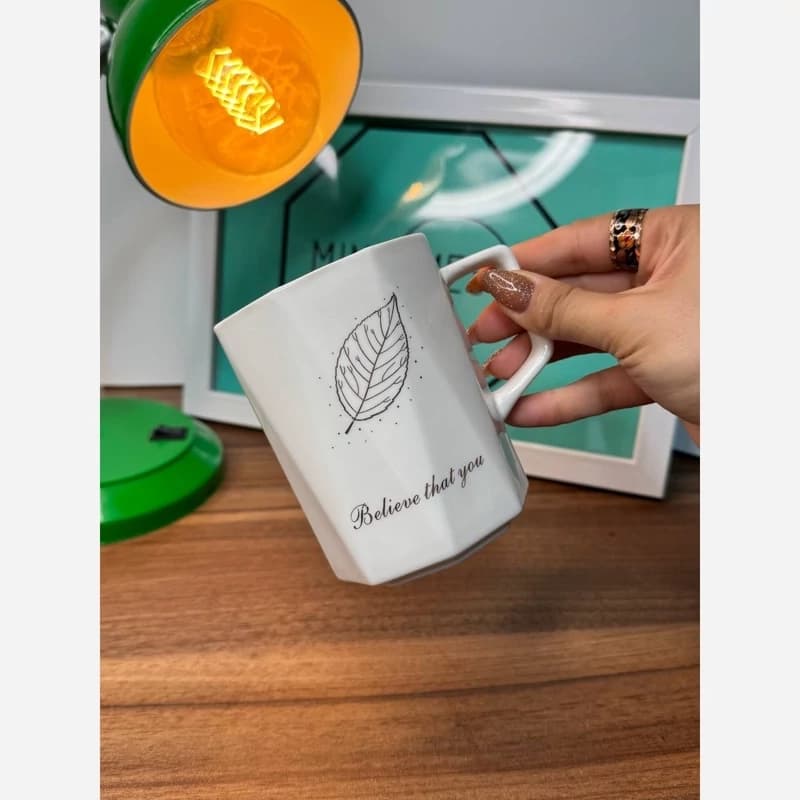 ماگ سرامیکی طرح برگ — تصویر ۳