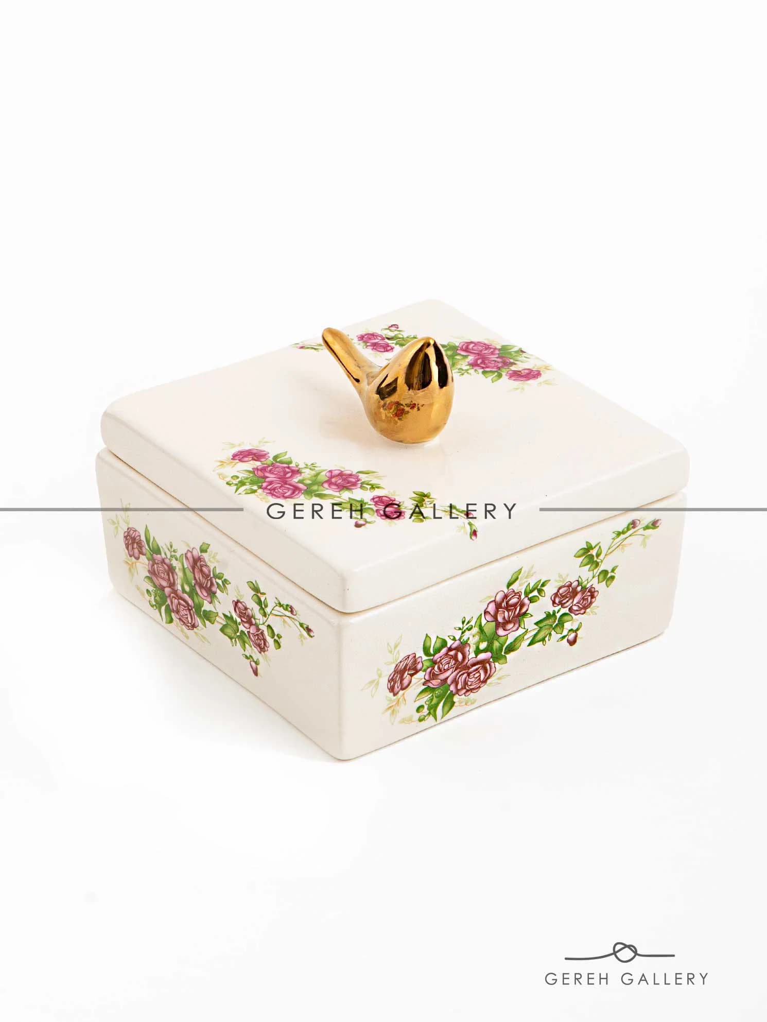 شکلات خوری مربع گل سرخی