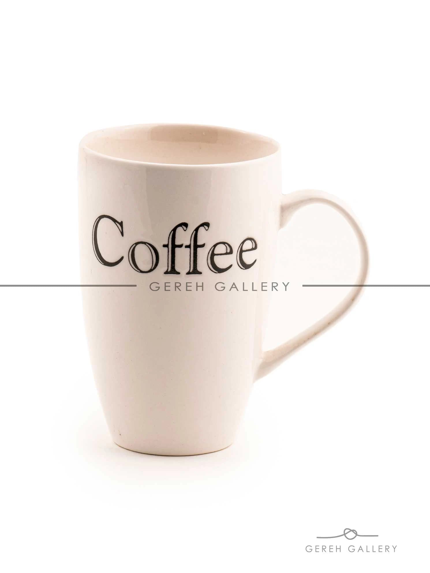 ماگ قهوه طرح تکست Coffee