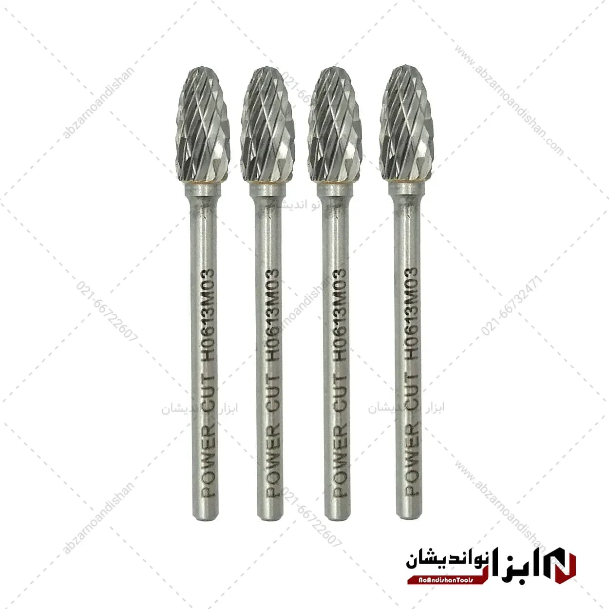 فرز فرم مینیاتوری مدل تخم مرغی H سایز 6 دنباله 3 برند پاور کات